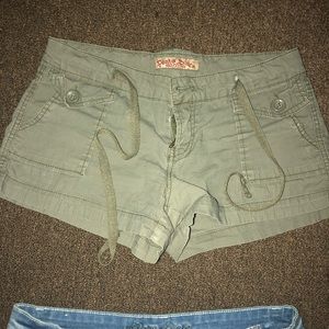 Army green shorts